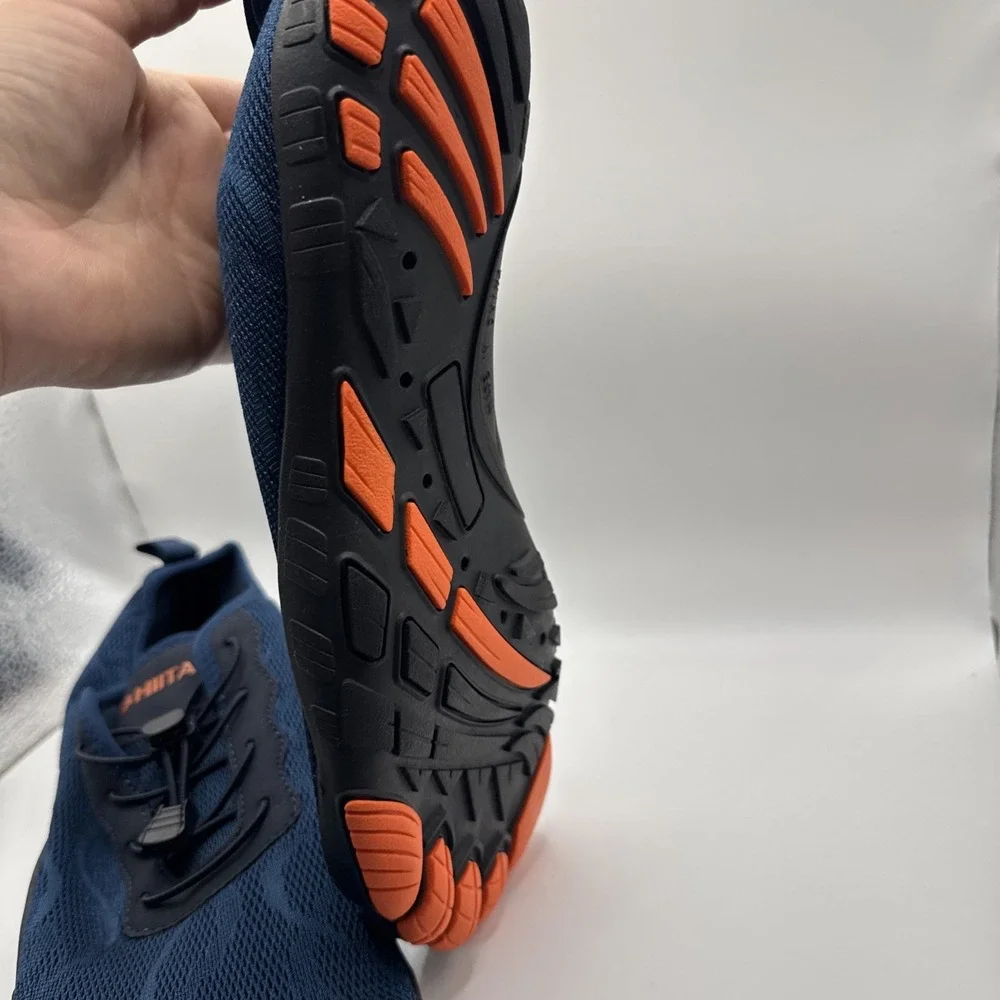 Hiitave Men 5 Wide Toes Barefoot Water Creek Shoes Navy Size 8 #823